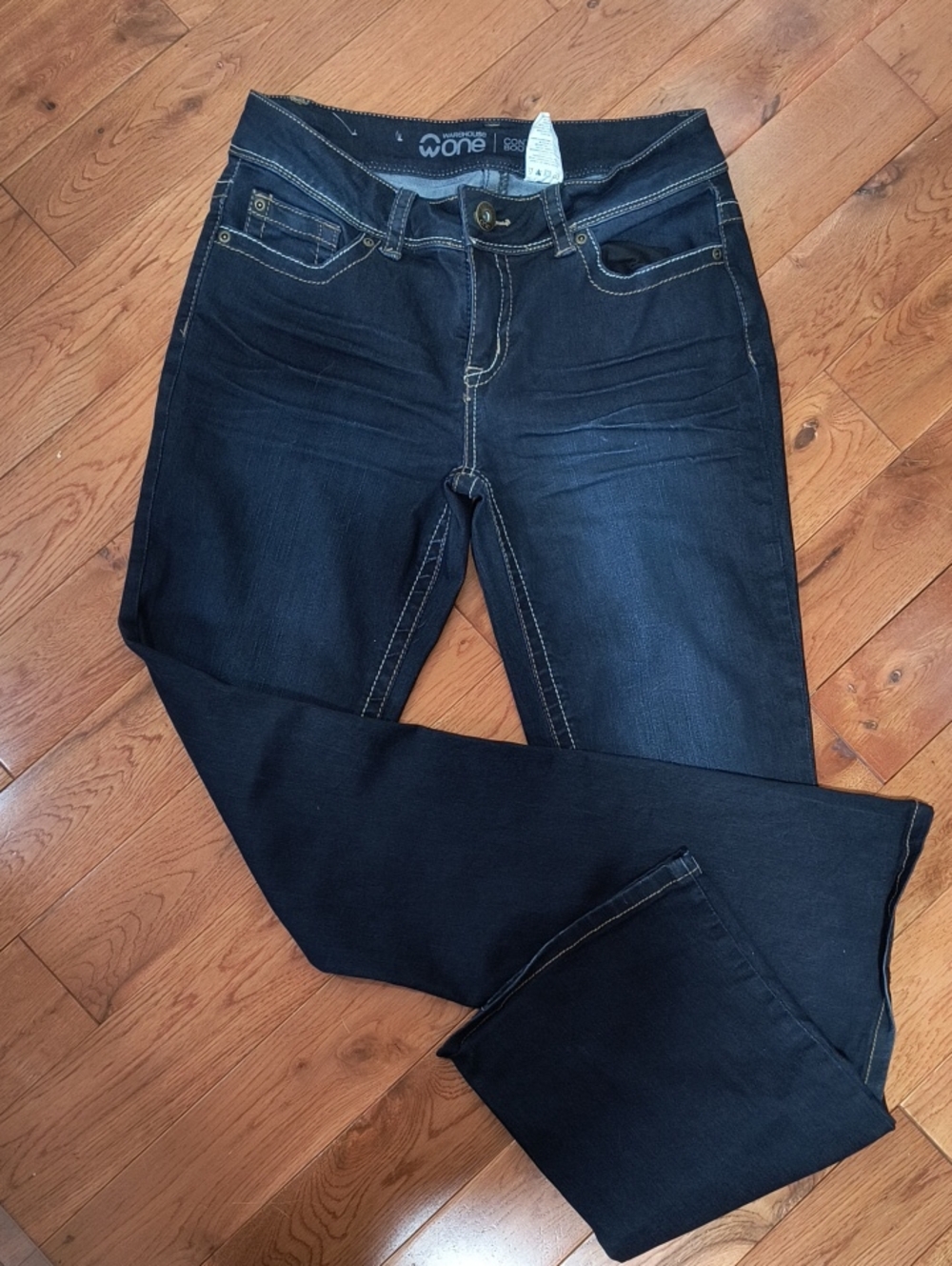 Warehouse Dark Indigo Boot-Cut Jeans